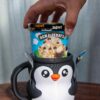 Glasshållare med pingvinmotiv i PLA för Ben & Jerry’s